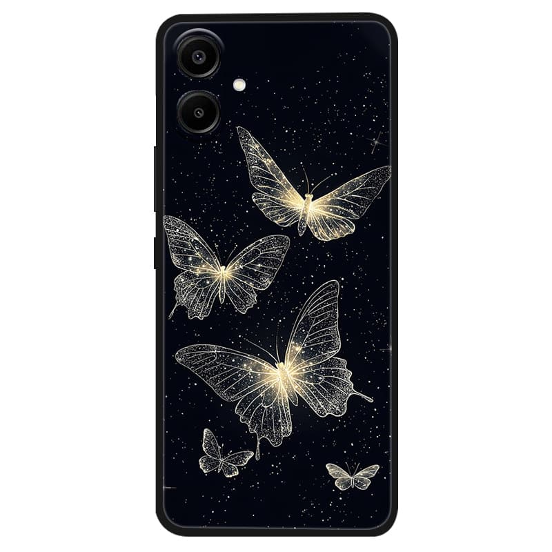 

For Samsung Galaxy M16 F16 5G Case Butterfly Painting Silicone TPU Black Back Cover For Samsung M06 F06 5G Shockproof Soft Capas Samsung M06 5G