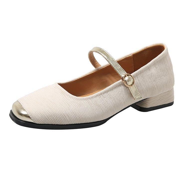 

Coarse heel French small fragrant Mary Jane single shoes women s shoes spring and autumn 2025 spring new black evening boat shoes 39