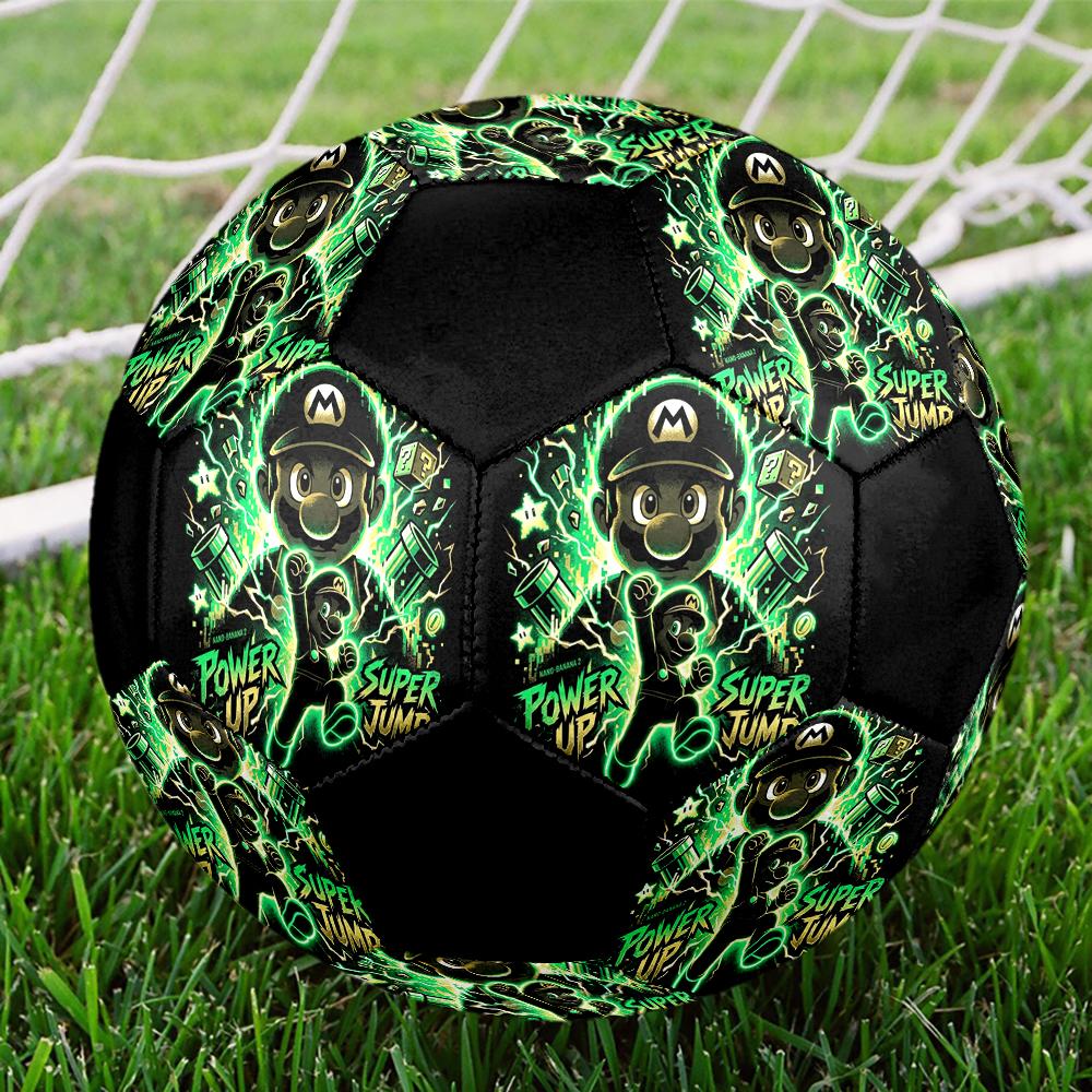1pc Super Mario Game Cartoon Football Soccer Ball Size 5 Indoor Soccer Ball Fashion Colorful Backyard Game -Great For Sports Fans Gift HE50