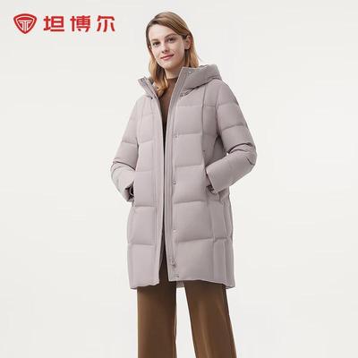 Women's Mid-length Hooded Down Jacket 510756A