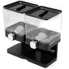 New Double Cereal Dispenser Storage Dry Food Snack Container Wall Mounted Kitchen Canister Contain Box for Home Kitchen