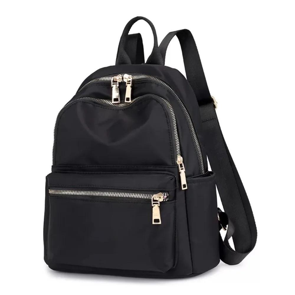

New Oxford Oxford Backpack Black with Zipper Shoulder School Bag Schoolbag Leisure Satchel Bag Students Rucksack