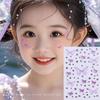 Aurora Butterfly Face Rhinestone Stickers: Shiny, Self-Adhesive Gauze Stickers for Children's Stage Makeup.