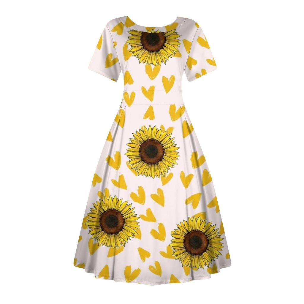 sachin and babi light blue dress Kourt Casual Flax Linen Blend Breezy Sunflower Bubble Wheat Dress Medium