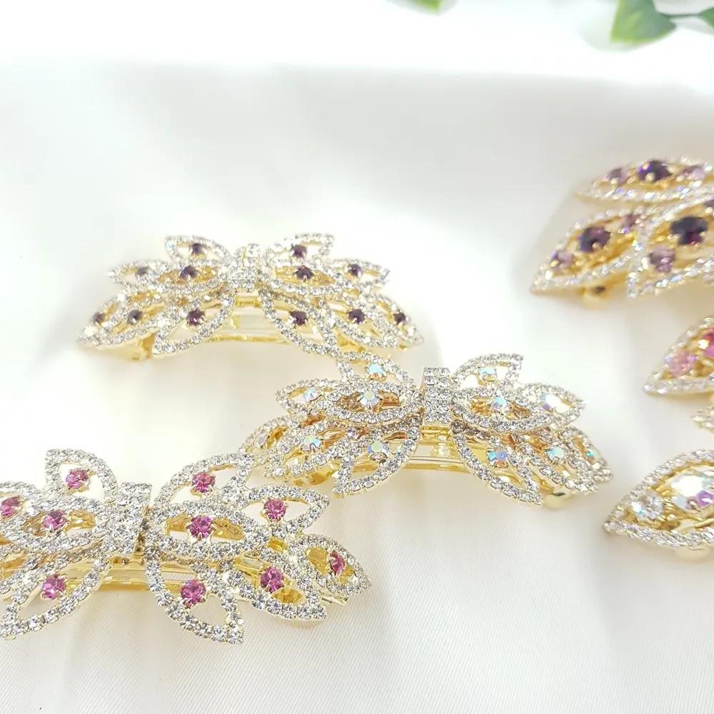 Gold Cubic Butterfly Ribbon Hairpin Automatic Hairpin