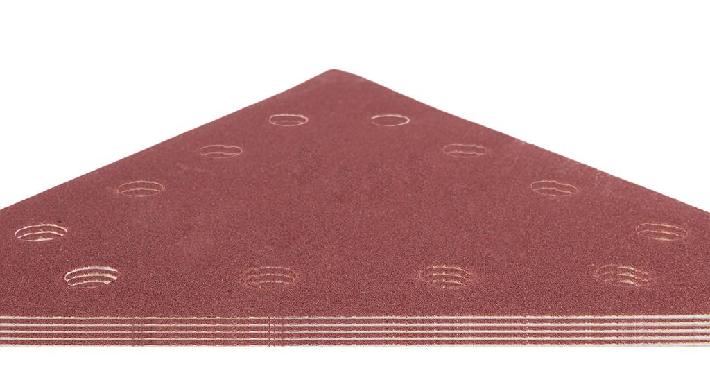 Velcro sandpaper K120, triangular with 12 holes, 5 pcs for sander 59G264