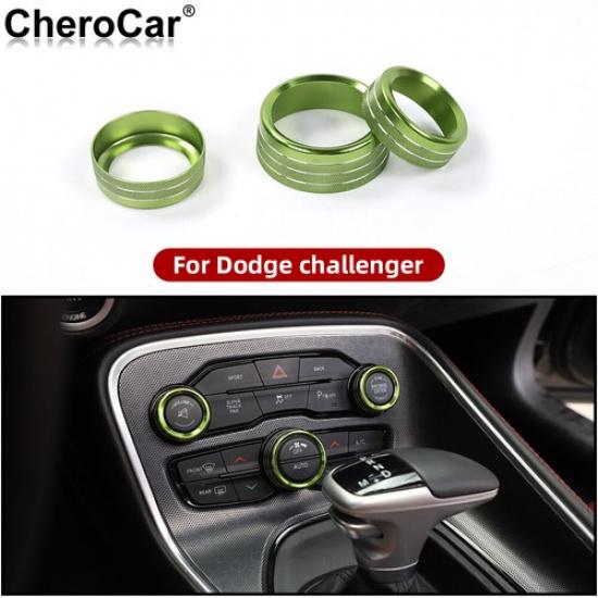 3X Green Air Conditioner & AC Radio Switch Knob Trim For Dodge RAM 1500 2012-17