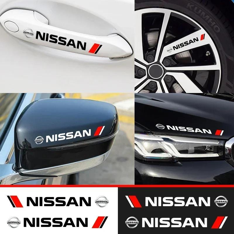2025 Per Nissan 4 Pezzi Styling Auto Maniglia Porta Decorazione Adesivi Decalcomanie Per Nissan X-trail Qashqai Note Juke Sentra Patrol Almer
