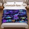 Coperta Morbida a Tema Dinosauri Personalizzata con Stampa Nome Testo Coperta Calda Decorazione Divano Casa Camera da Letto