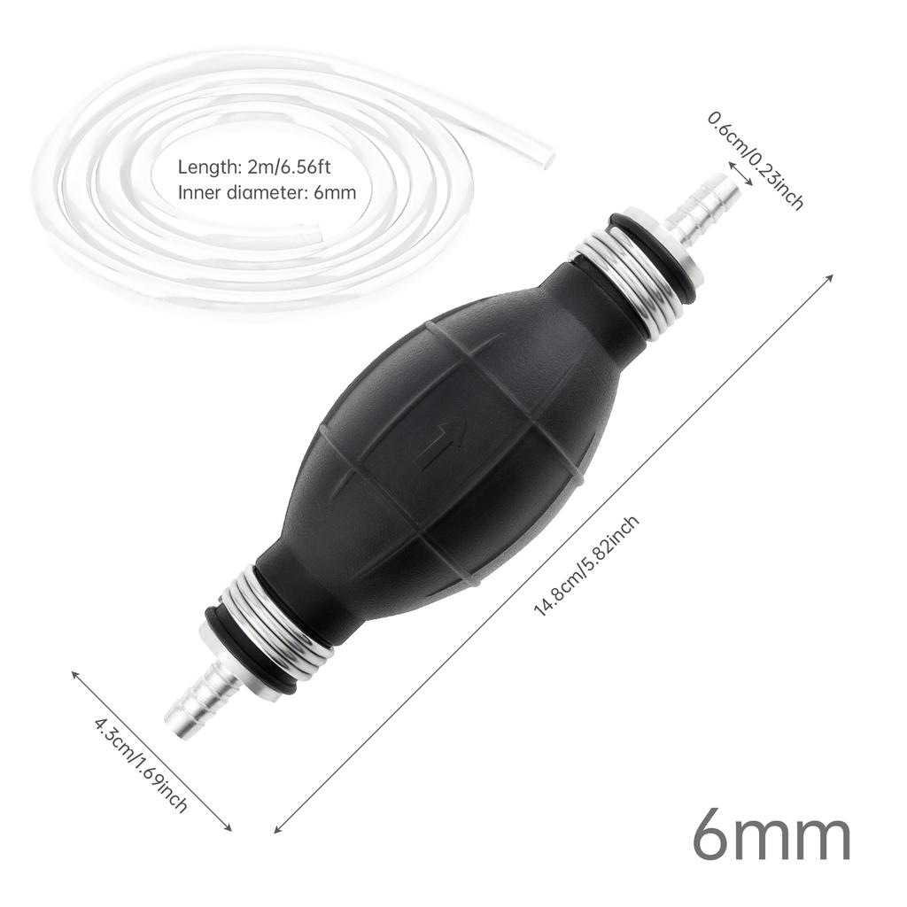 Pompă manuală de alimentare cu combustibil cu debit mare din cauciuc 6mm / 8mm / 10mm / 12mm Pompă manuală de amorsare a combustibilului cu furtun pentru mașină, barcă marină, motocicletă