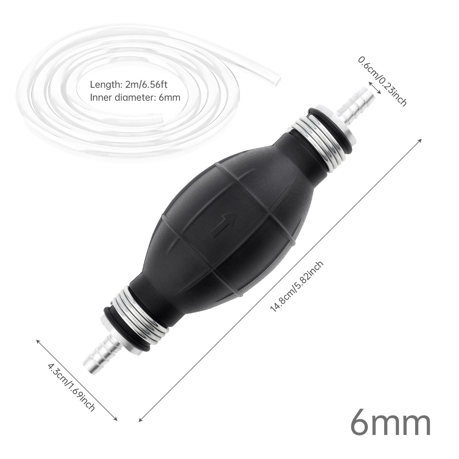 

Резиновый ручной насос для подачи топлива с высоким расходом 6 мм / 8 мм / 10 мм / 12 мм, ручной насос для подкачки топлива со шлангом для автомобиля, морской лодки, мотоцикла 6mm