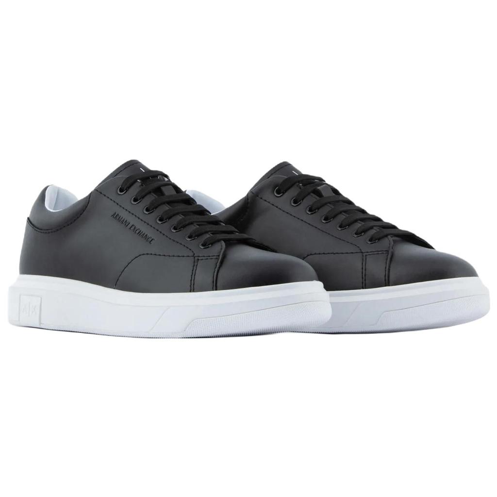 Armani Exchange Leather Sport Minimalist Low-Top Sneakers Men sneakers Black XUX123XV534100002
