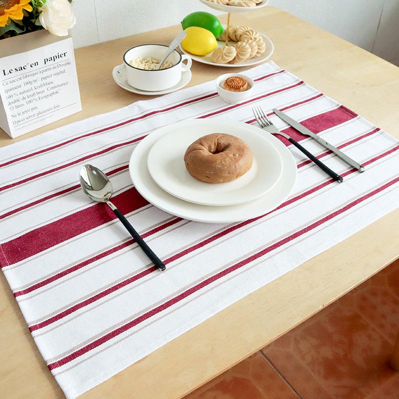 Yarn-dyed striped tea towel, cotton home kitchen napkin cloth красный