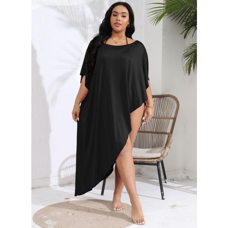 Women's Summer One Neck Off The Shoulder Irregular Holiday Beach Dress