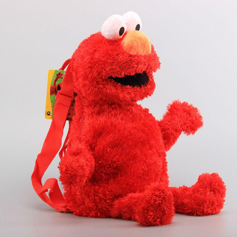 

Luxurious Sesame Street Plush Backpack Elmo Cookie Monster Big Bird Doll For Kids Elmo