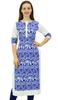 Phagun Women's Designer Straight Black Kurta 3 4 Sleeve Printed Casual