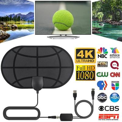 980 Miles 4K Digital HDTV Indoor  Antenna with Signal Enhancement TV Broadcasting DTB-T2
