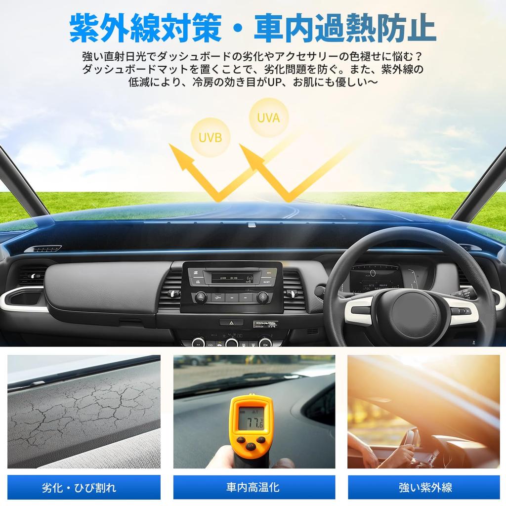 GIMUYA Honda Fit 4 GR Series Dashboard Dedicated Dash Mat for New Fit 2020 Present Protective Interior Custom Parts Sun Set Mat,