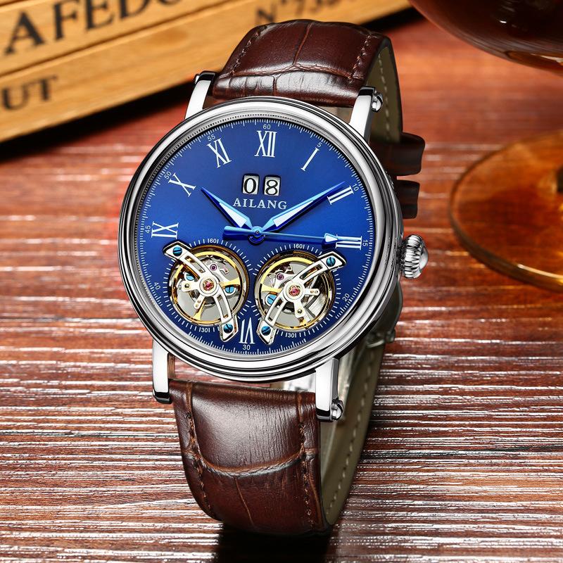 AILANG Мужские часы с двойным турбийоном и скелетом, автоматические ...