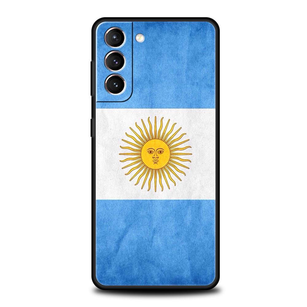 Argentina Flag Soccer 10 Soft Phone Case For Samsung Galaxy S23 S23 S22 S21 S20 FE Ultra 5G S10 S10E S9 S8 Plus 20 Cover Bumper