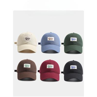 Cloth Letter Baseball Cap for Women Korean Style Versatile Face Showing Small Spring Summer Couple Casual Baseball Cap for Men