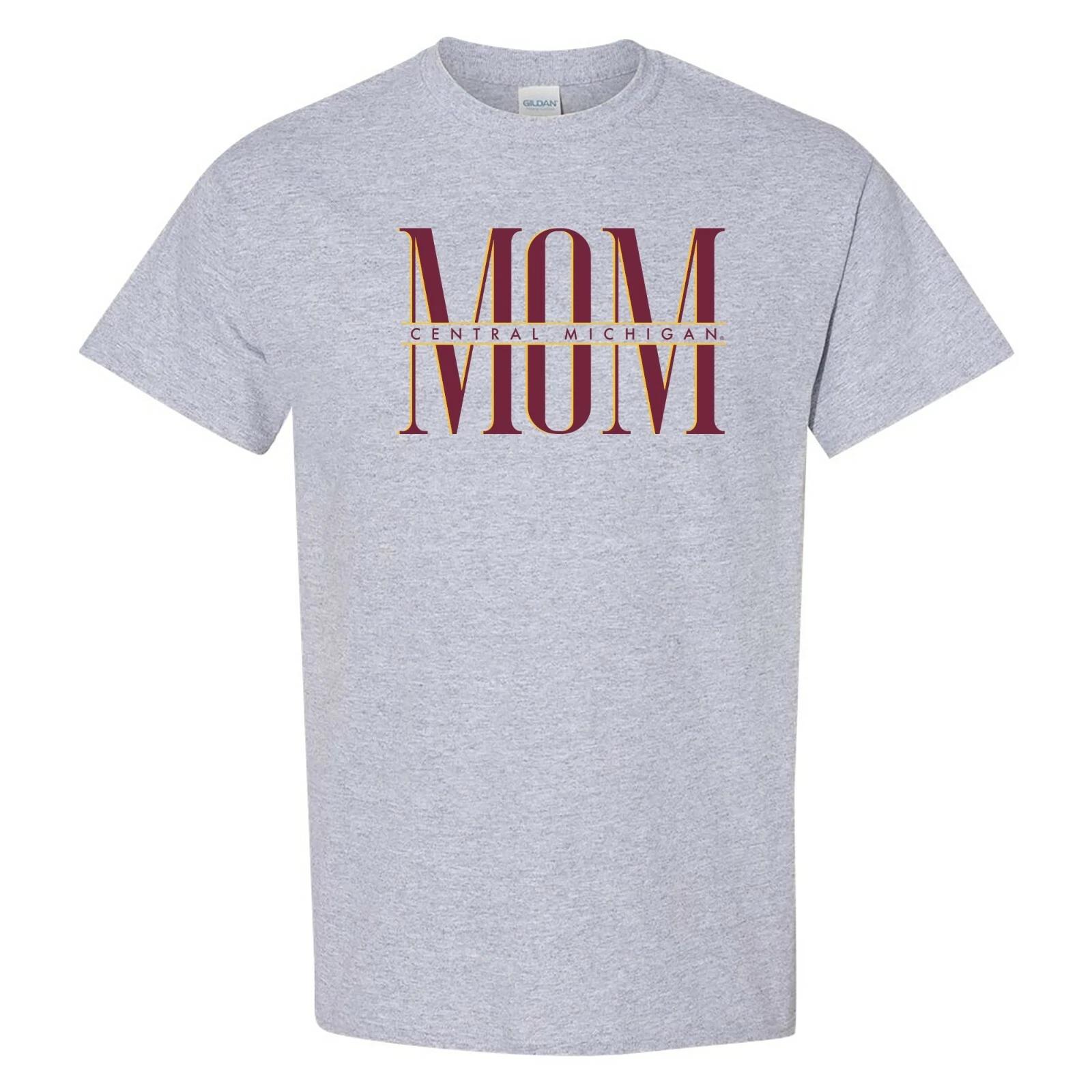Central Michigan Chippewas Classic Mom T-Shirt - Sport Grey L