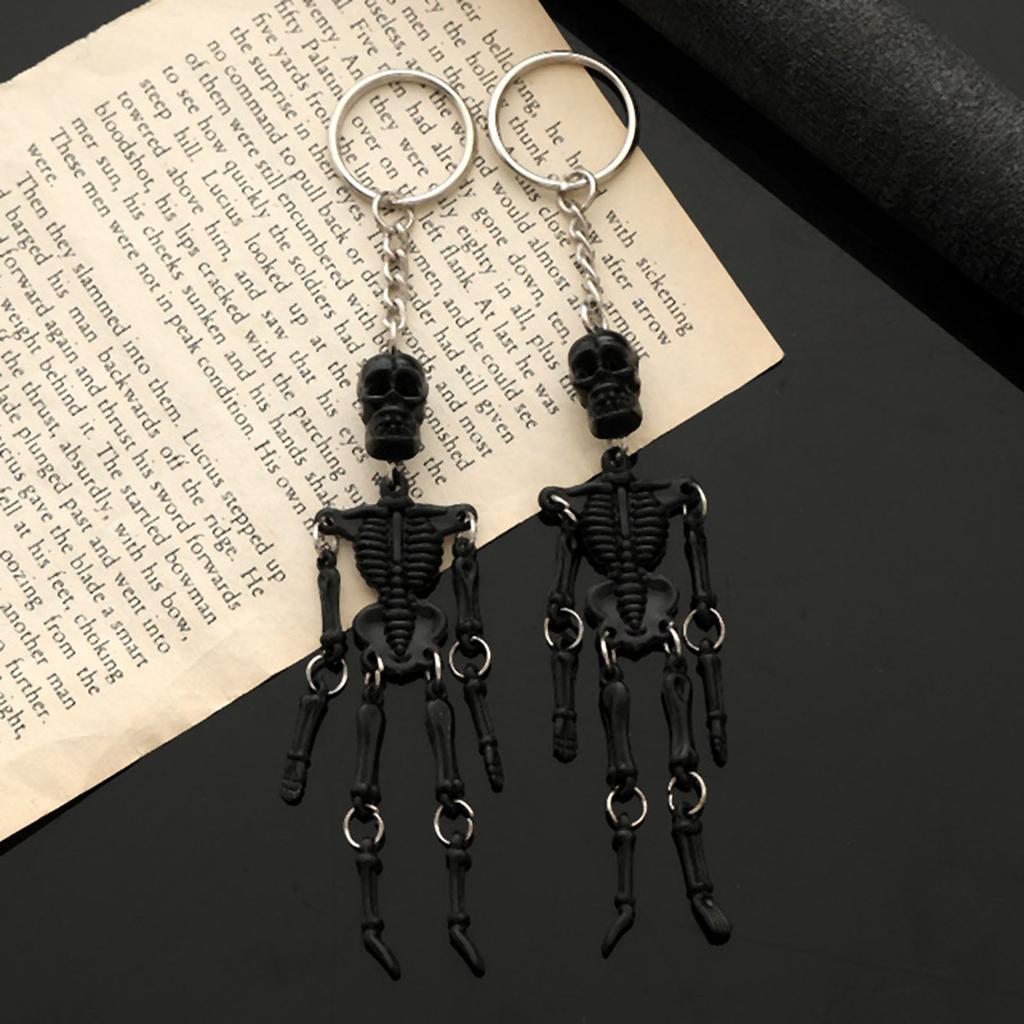 Luminous Skeleton Keychain Car Keychain Keyring Holder for Halloween Gift