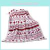 Reindeer Plush Throw Blanket With Cartoon Design For Family Room Use