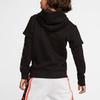 Jordan Logo Print Hooded Fleece Pullover Sweatshirt Kids Sweatshirts Black CT5366-010