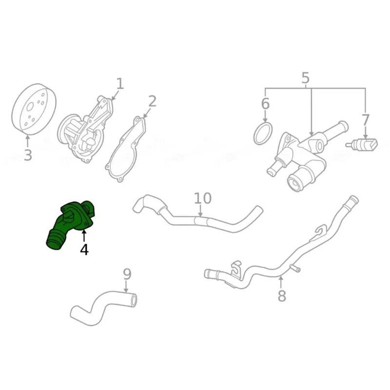 Engine Coolant Thermostat Assembly 25500-2E085 255002E085 for Veloster 2017-2020 Thermostat Housing Assembly Replacement