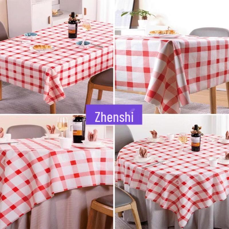 Commercial Disposable Tablecloths - Red & White Plaid