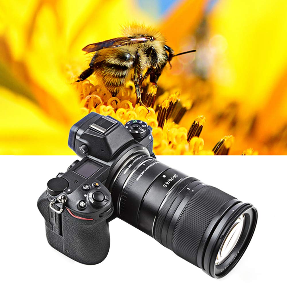 Ring 12mm 24mm AF Autofocus Extension Metal Macro Adapter Ring for Nikon Cameras DG-Z Close-Up Set, + Tube, Black, Z-Mount