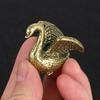 Creative Small Home Decor Solid Brass Swan Small Statue Vintage Antique Animal Figurines Office Desktop Ornament Tea Crafts