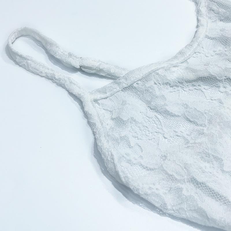 2026 Summer Lace Spaghetti Strap Midi Dress: European & American Style, Hot-Selling, Fashionable & Sexy Women's Clothing