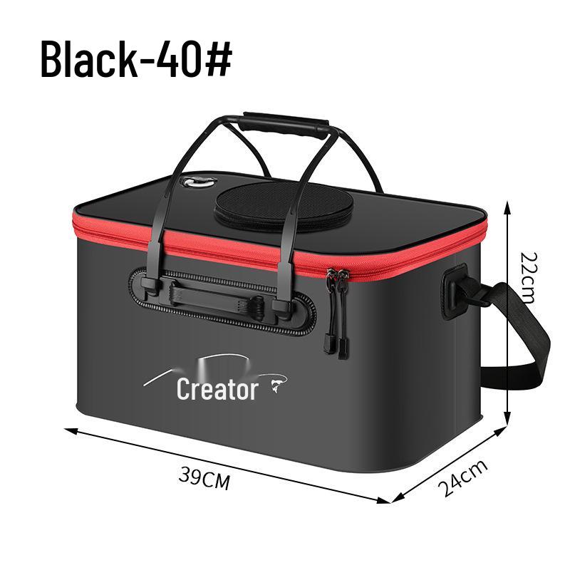 Multi-functional EVA Folding Fish Bucket: Live Fish Protector & Tackle Box.