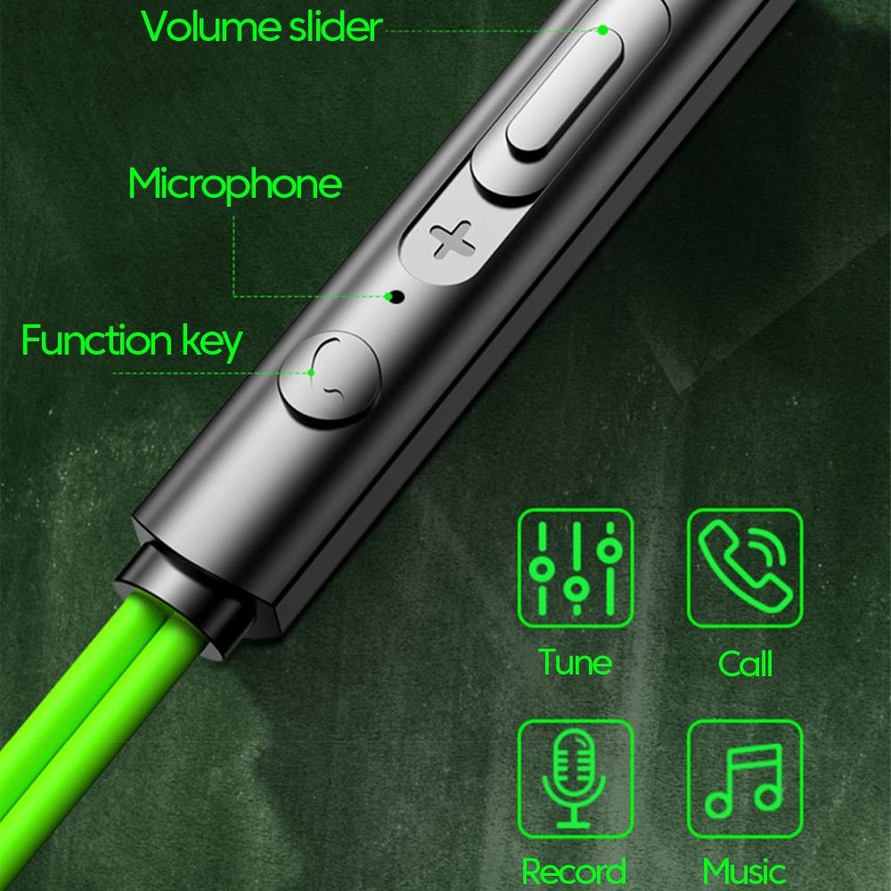 OLAF Magnetic Wired Headphones 3.5mm/Type-C DAC 90 Degree Bend Plug Earphones With Mic Headset Sports Earbuds For Mobile Phones