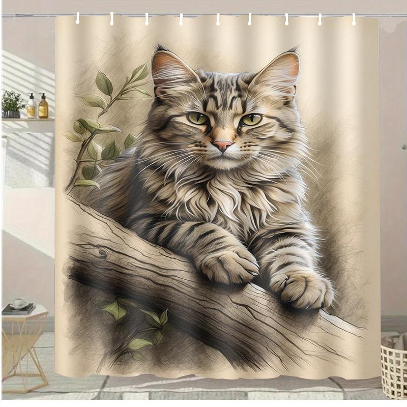 Marine Organisms Washable Dirt-Resistant Shower Curtain Shower Head Waterproof Polyester Bath Curtain For Home Decor Accessories