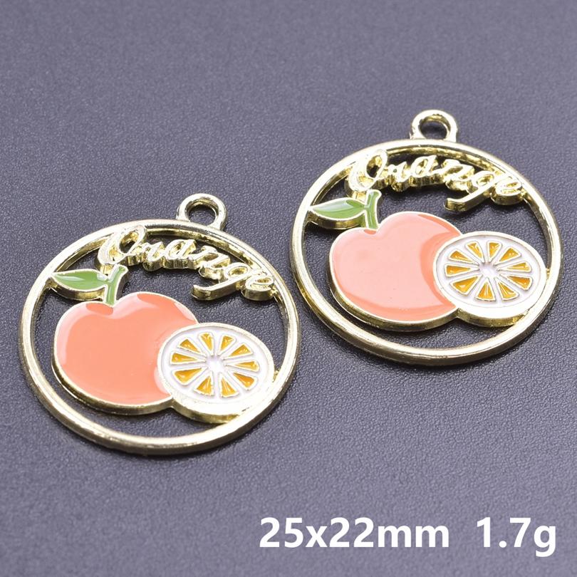 20 Stück Lebensmittel-Accessoires Rote Erdbeere Kirsche Emaille-Anhänger Für Schmuckherstellung Großhandel Frucht Banane Avocado Anhänger Anhänger-Zubehör