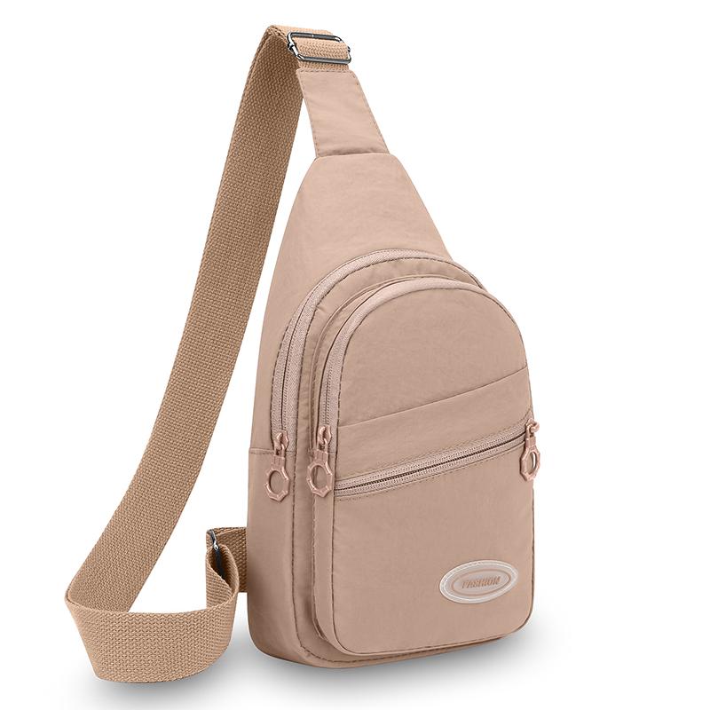 Borsa a petto di grande capacità Stile coreano semplice Zaino a tracolla da donna Nylon casual da esterno Monospalla