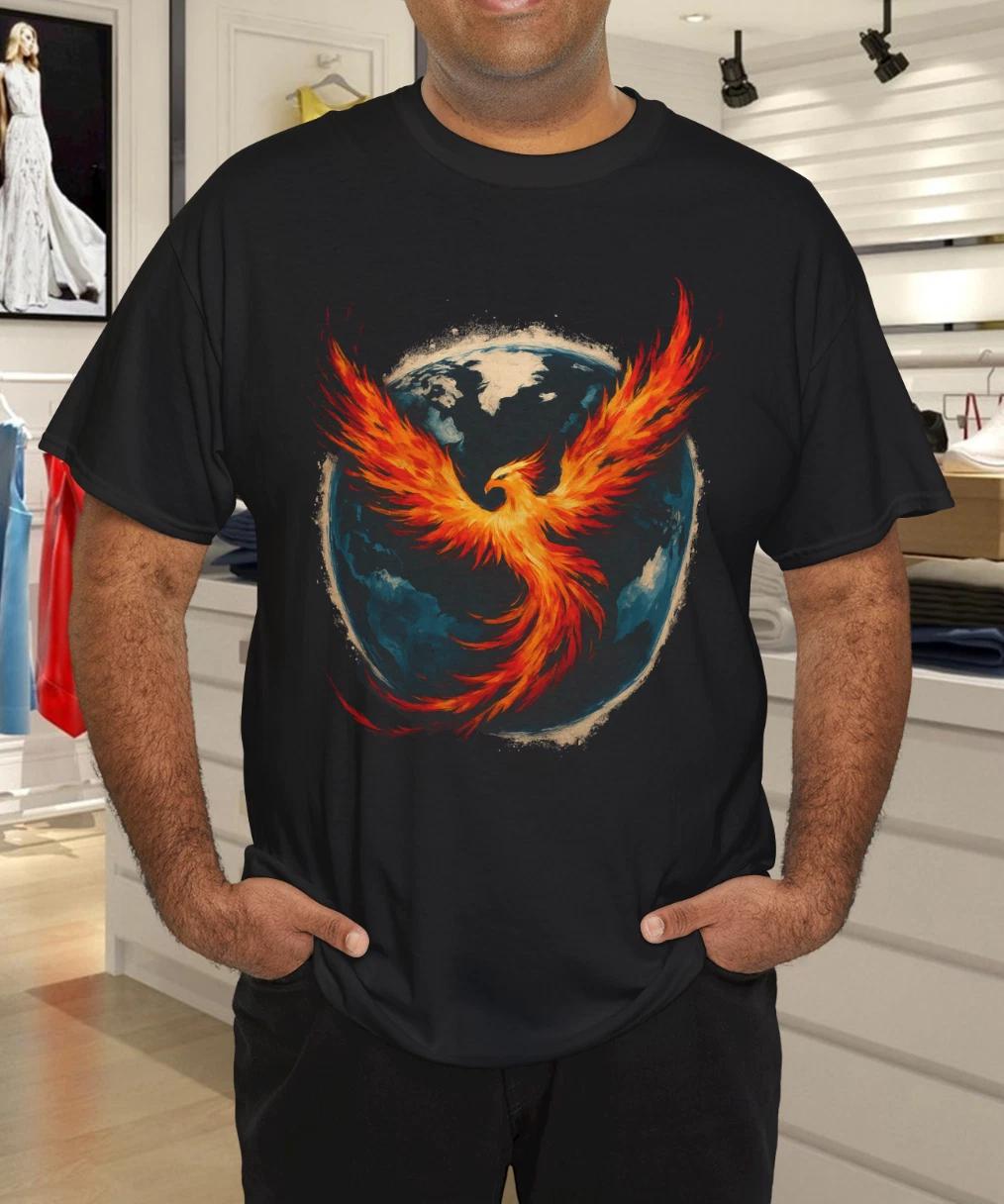 

Phoenix Immortal Bird - Vintage Mythical Fire Creature T-Shirt S