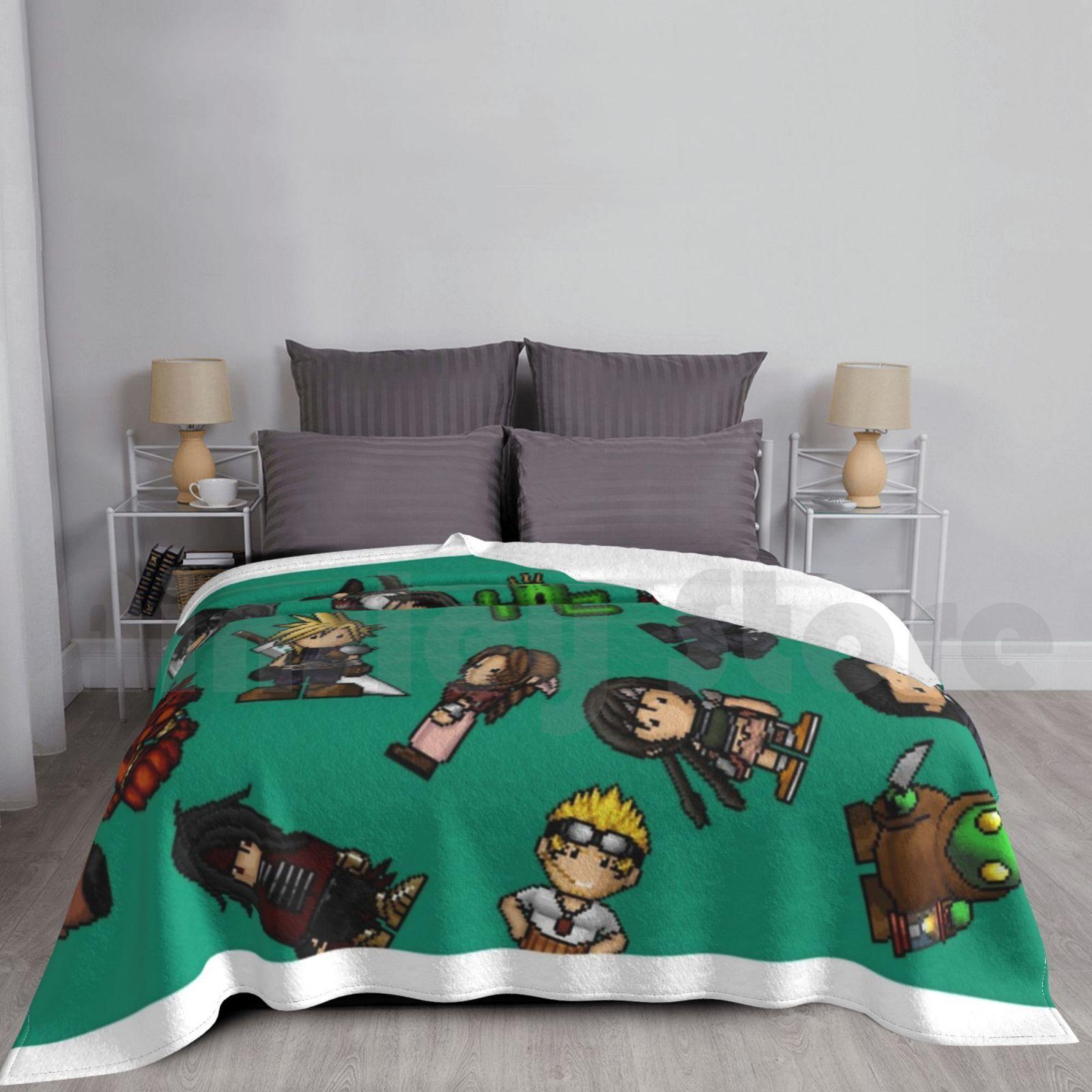 Final Fantasy 7 Blanket Fashion Custom 1219 Ff7 Ffvii Final Fantasy Final Fantasy 7 Final Fantasy Size: 75*100cm, Weight: 230 GSM