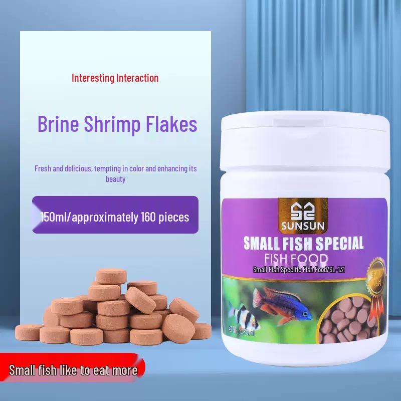 Color-Enhancing Tropical Fish Food Patch for Small Schooling Fish