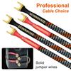 4 x 19cm Speaker Jumper HIFI Speaker Cables with 24k Gold Plated Pure Copper Flexible and Easy to Improves Sound Quality UCINNOVATE Cables, Plugs,