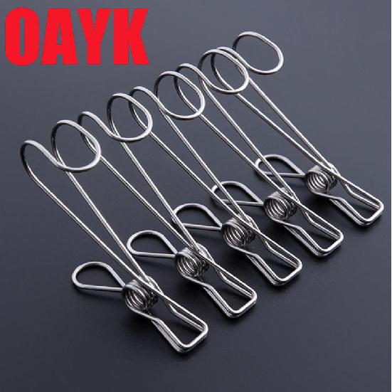 5-teilige Edelstahl-Wäscheklammer mit Haken für Heim- und Küchenbedarf