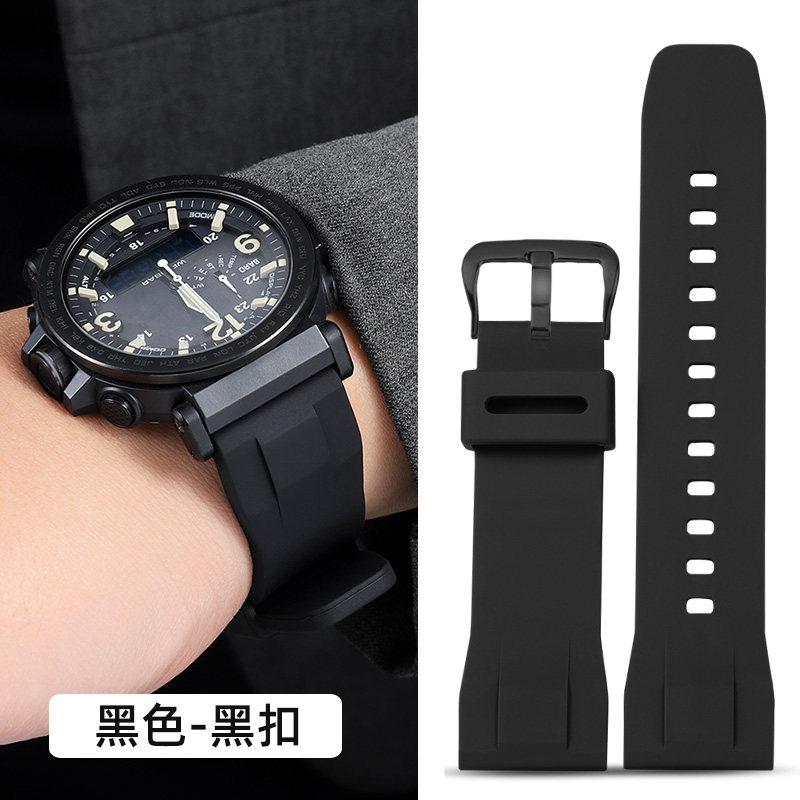 

For Casio PROTREK series mountaineering watch PRG-600 PRG-650Y PRW-6600 GA2200 sports silicone strap men s tape watch chain 24mm 24mm
