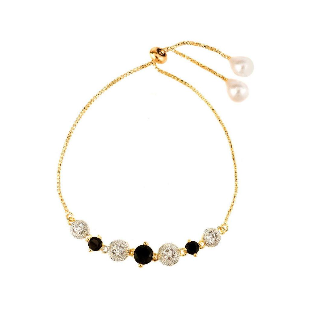 Jewellery Set for Women American Diamond Combo of Necklace Set with Earrings, Bracelet and Ring for Girls and Women