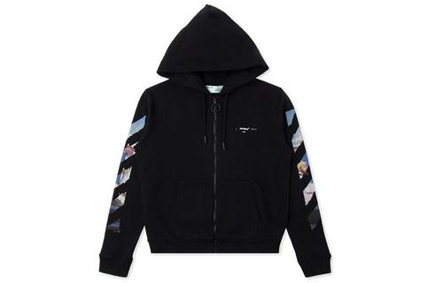 OFF WHITE Diag Multicolour Zipped Hoodie OMBE001R190030121088