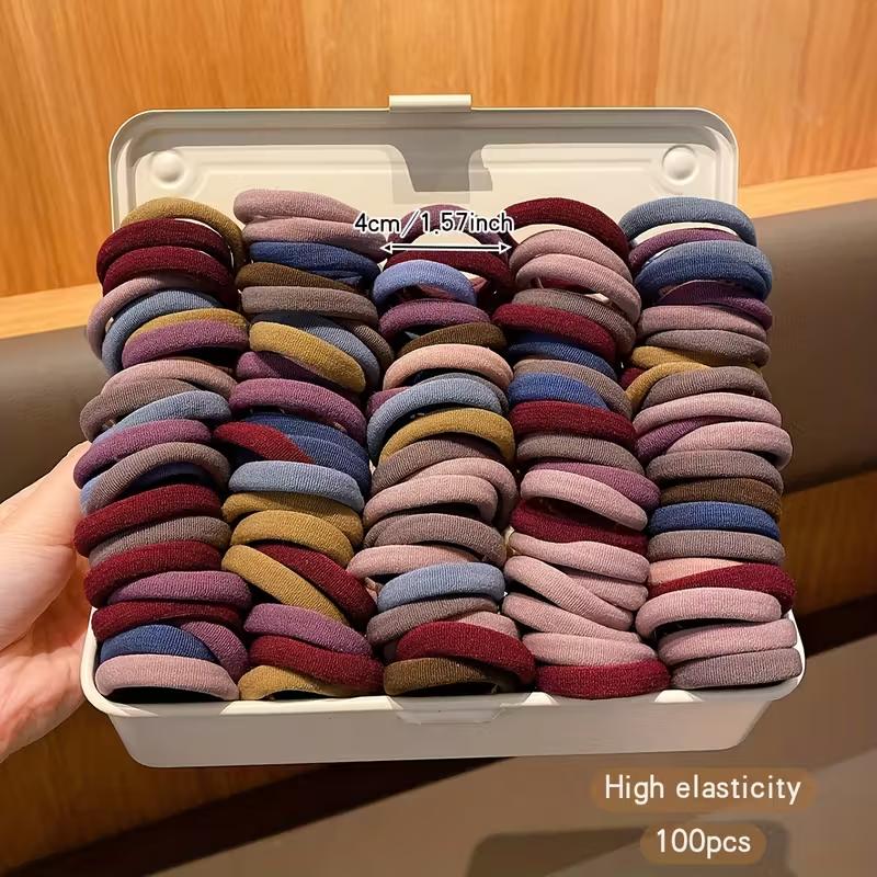 Vintage Bohemian Seamless Hair Ties High Elastic Ponytail Holders Soft Stretch Hair Bands for Women Girls