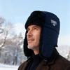 Winter Cap Men Women Velvet Thick Bomber Hat Outdoor Cycling Cap Warm Ear Protection Cold Ski Cap