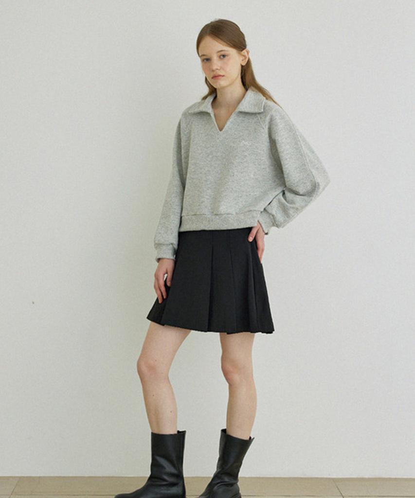 Aejeuipeu Luna Pleated Skirt (Black)